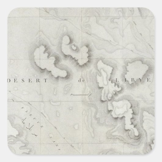 Fleuve Sans Eau, Ägypten Quadratischer Aufkleber (Vorderseite)