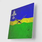 Flevoland Quadratische Wanduhr (Winkel)