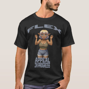 Flex Appeal in Progress Kawaii Elf Muscle Frau T-Shirt