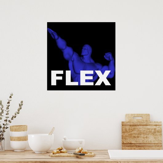 Flex Bodybuilding Poster (Küche)
