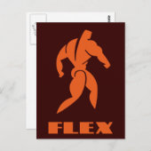 Flex-Bodybuilding Postkarte (Vorne/Hinten)