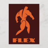 Flex-Bodybuilding Postkarte (Vorderseite)