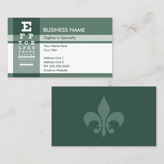 Flex de lys eye visitenkarte (Vorne/Hinten)