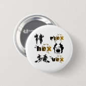 Flex. Hex. Vex. Body Positive & Diverse Witches Button (Vorne & Hinten)