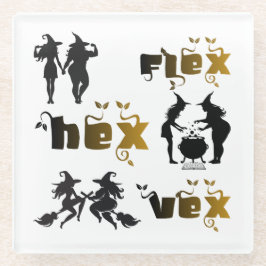 Flex. Hex. Vex. Body Positive & Diverse Witches Glasuntersetzer