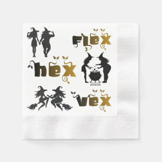 Flex. Hex. Vex. Body Positive & Diverse Witches Serviette