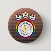 Flex. Hex. Vex. Body Positive LGBTQIA Hexen Button (Vorderseite)