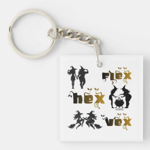 Flex. Hex. Vex. Körperpositiv & Diverse Hexen Schlüsselanhänger