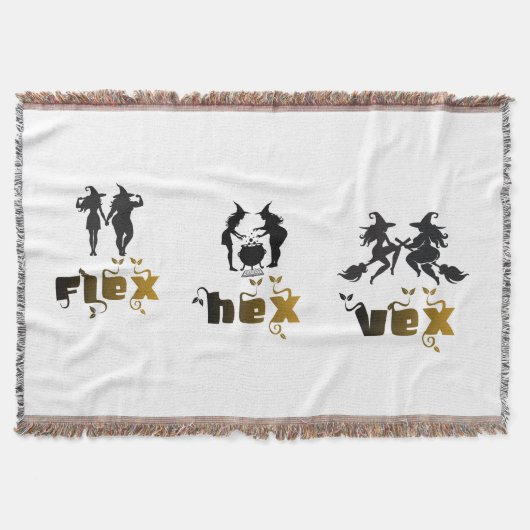 Flex. Hex. Vex. Körperpositiv und diverse Hexen Decke (Vorderseite)