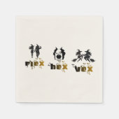 Flex. Hex. Vex. Körperpositiv und diverse Hexen Serviette (Vorderseite)