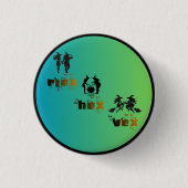 Flex. Hex. Vex. Körperpositive und diverse Hexen Button (Vorderseite)