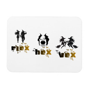 Flex. Hex. Vex. Körperpositive und diverse Hexen Magnet