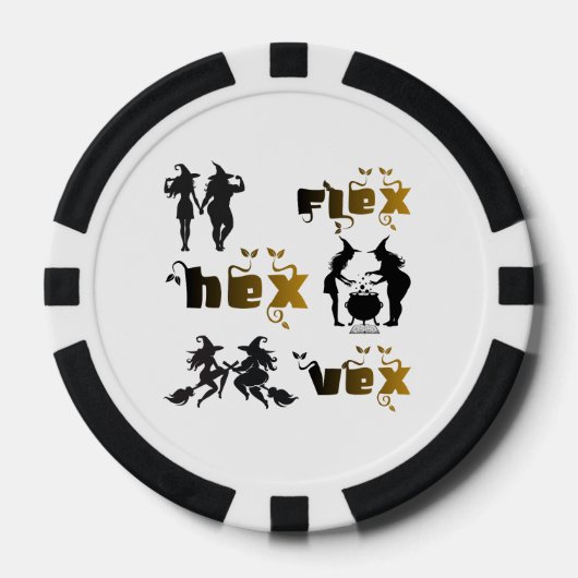 Flex. Hex. Vex. Körperpositive und diverse Hexen Pokerchips (Vorderseite)