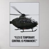 Flex Is Temporary Control Is Permanent Quote Poster (Vorne)