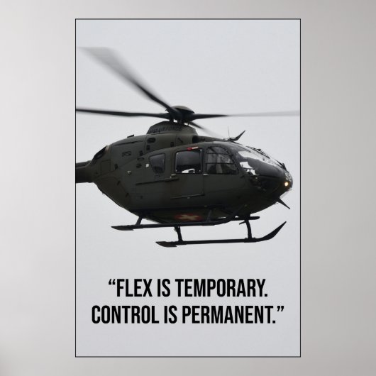 Flex Is Temporary Control Is Permanent Quote Poster (Vorne)