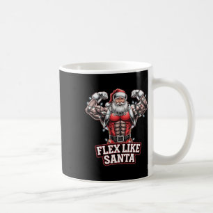Flex Like Santa Claus Bodybuilder Weihnachtsgymnas Kaffeetasse