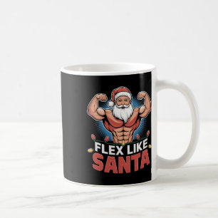 Flex Like Santa Claus Bodybuilder Weihnachtsgymnas Kaffeetasse