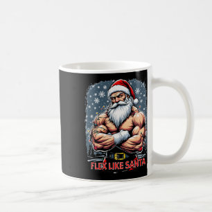 Flex Like Santa Claus Bodybuilder Weihnachtsgymnas Kaffeetasse