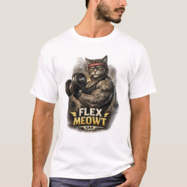 Flex Meowt | Lustiges Fitness-Katzen-T-Shirt | SAK T-Shirt
