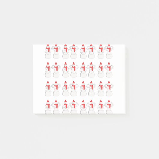 Flex Muscle Snowman Post-it Klebezettel (Vorderseite)