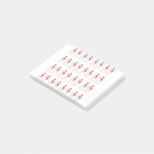 Flex Muscle Snowman Post-it Klebezettel (angewinkelt)