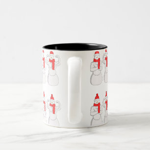 Flex Muscle Snowman Zweifarbige Tasse