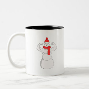 Flex Muscle Snowman Zweifarbige Tasse