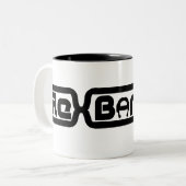 FlexBormarr Text-Logo-Tasse Zweifarbige Tasse (Vorderseite Links)