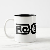 FlexBormarr Text-Logo-Tasse Zweifarbige Tasse (Links)