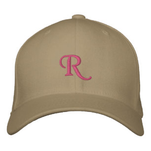 Flexfit Wool R Initial Monogram, Women's-Hat Bestickte Baseballkappe