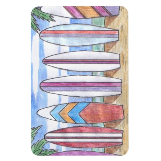 Flexi-Magnet für SURFBOARDS Magnet (Vertikal)