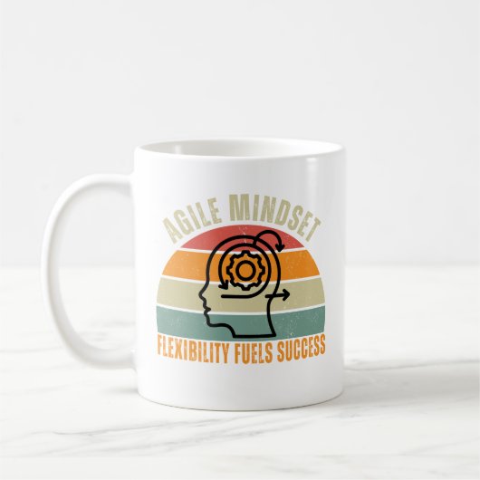 Flexible Brennelemente - Agile Mindset Quote für E Kaffeetasse (Links)