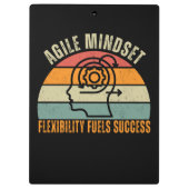Flexible Brennelemente - Agile Mindset Quote für E Klemmbrett (Rückseite)