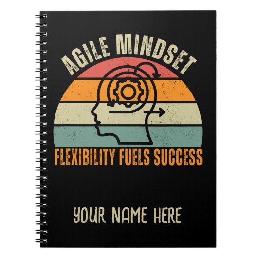 Flexible Brennelemente - Agile Mindset Quote für E Notizblock (Vorderseite)