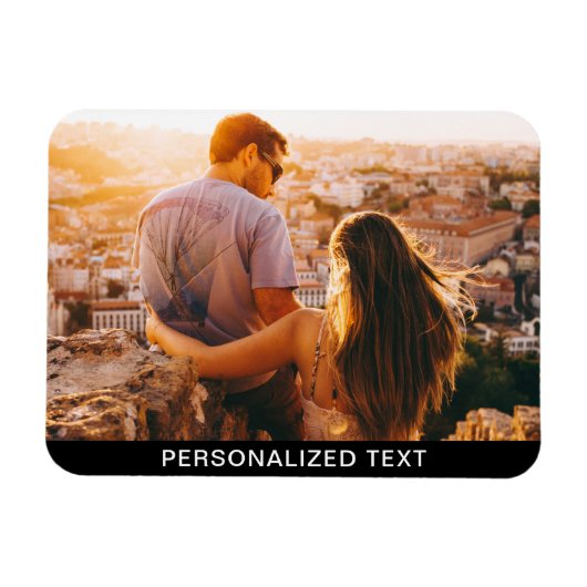 Flexible Darstellung von Foto und Text Magnet (Horizontal)