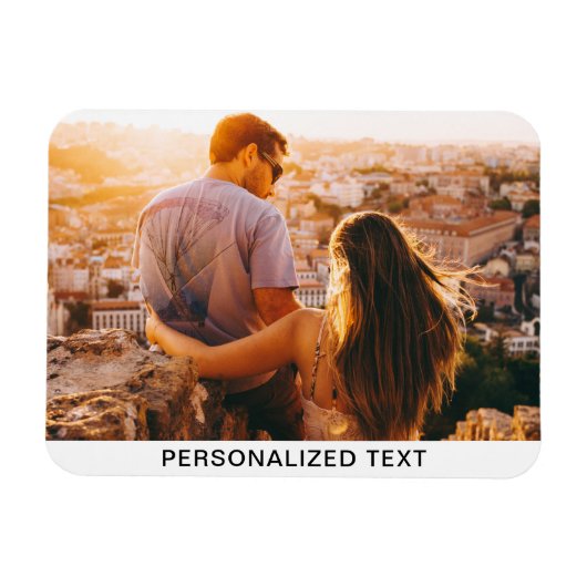 Flexible Darstellung von Foto und Text Magnet (Horizontal)