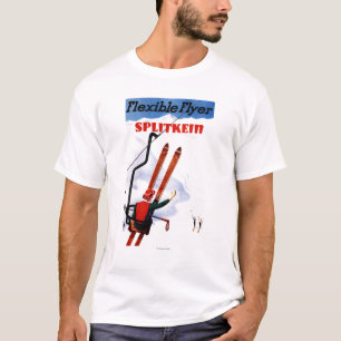 Flexible Flyer Splitkein Holzskier Promo T-Shirt