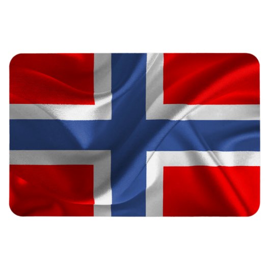 Flexible Foto-Magnet #Norwegische Flagge Magnet (Horizontal)