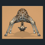 Flexible Giraffe Fotodruck<br><div class="desc">Hintergrundfarbe kann geändert werden - hübsches akrobatisches Tier ANKOMIZIEREN,  einen Rücken aus Pudding haben - die Welt aus einem anderen Blickwinkel sehen oder einfach nur herumtäuschen</div>