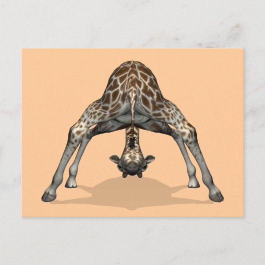 Flexible Giraffe Postkarte (Vorderseite)