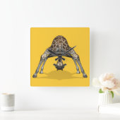 Flexible Giraffe Quadratische Wanduhr (Zuhause)