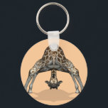 Flexible Giraffe Schlüsselanhänger<br><div class="desc">Hintergrundfarbe kann geändert werden - IHN EINSTELLEN - BEARBEITEN - HINTERGRUND hübsches akrobatisches Tier,  muss eine Wirbelsäule aus Pudding haben - versuchen,  die Welt aus einem anderen Blickwinkel zu sehen oder einfach nur herumzutäuschen</div>