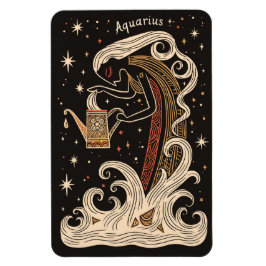 Flexible Magnet Aquarius Celestial Zodiac Art