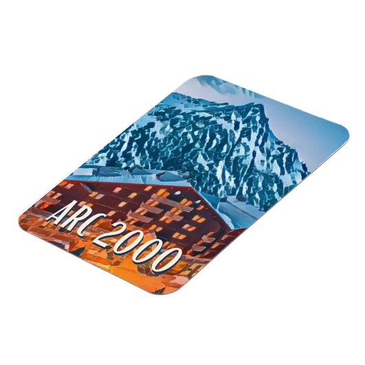 Flexible Magnet Les Arcs 2000 Skistation (Linke Seite)