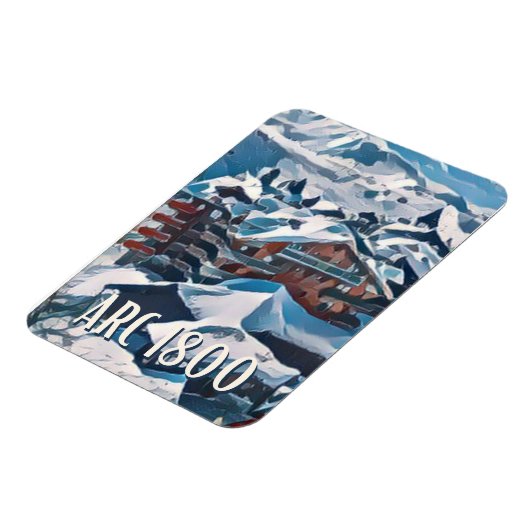 Flexible Magnet Les Arcs Skistation (Linke Seite)