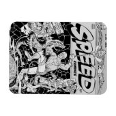 Flexible Magnet mit SPEED Comics aus den 1940er Ja (Horizontal)