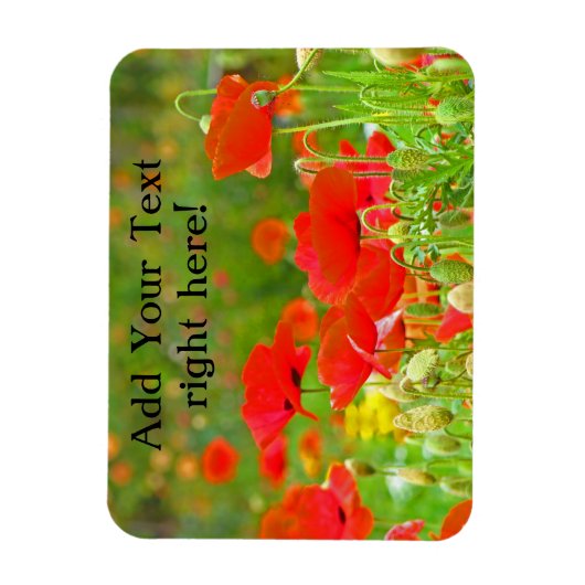 Flexible Magnete fügen Ihre Blume für rotes Poppen (Vertikal)