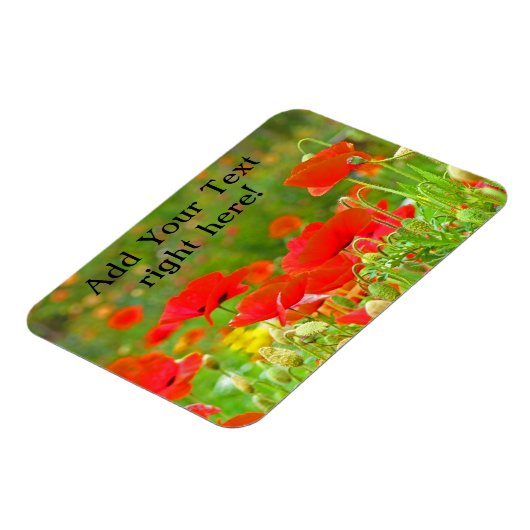 Flexible Magnete fügen Ihre Blume für rotes Poppen (Linke Seite)