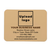 Flexible Markenbezeichnung für hellbraunes Rechtec Magnet (Horizontal)