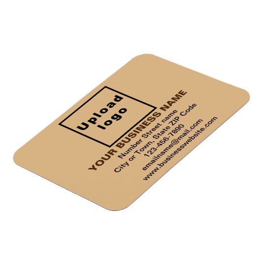 Flexible Markenbezeichnung für hellbraunes Rechtec Magnet (Linke Seite)